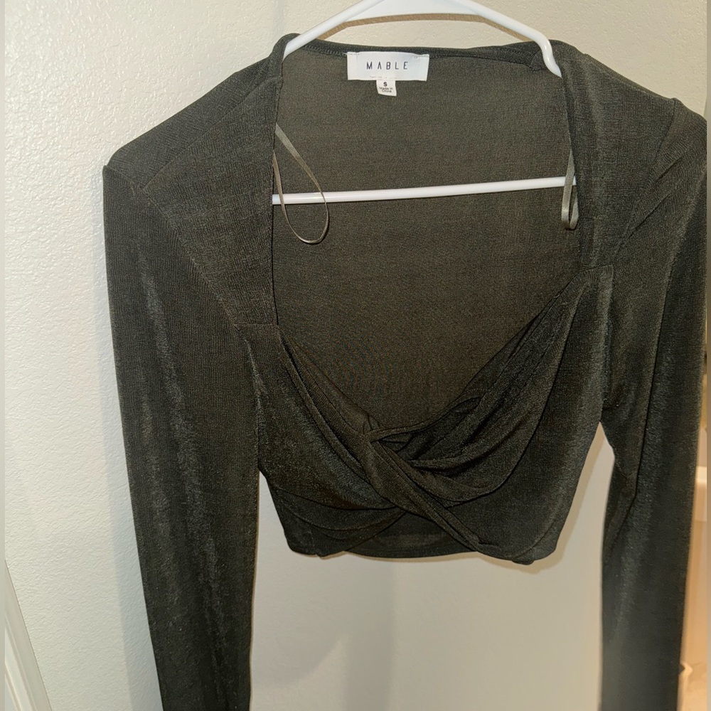 MARBLE Olive Green Women's Top